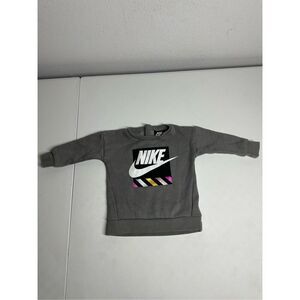 Nike Sweatshirt Gray Logo Cotton Blend Size 12M